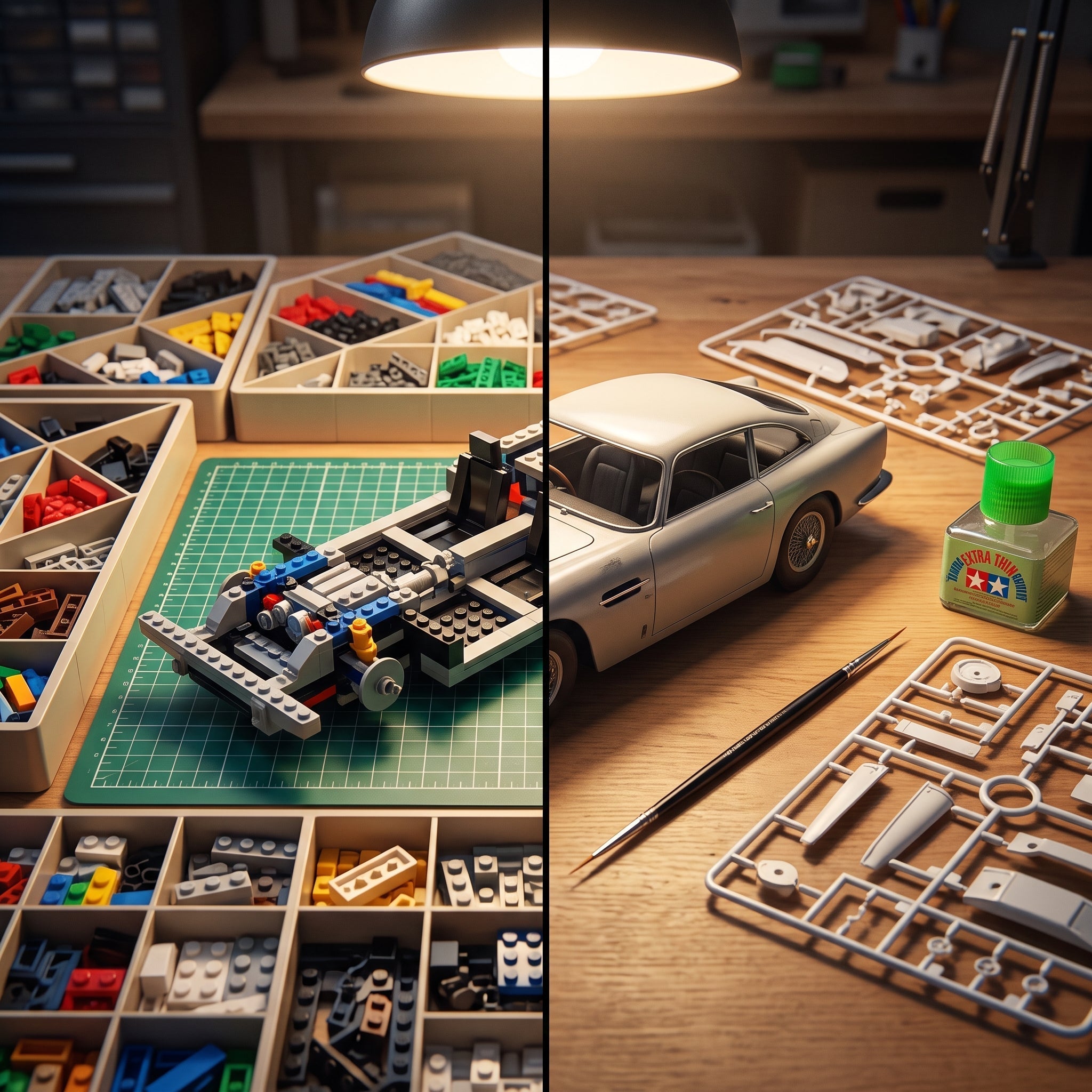 Brick-Built vs Plastic Scale Model Car Kits: Which Should You Build?