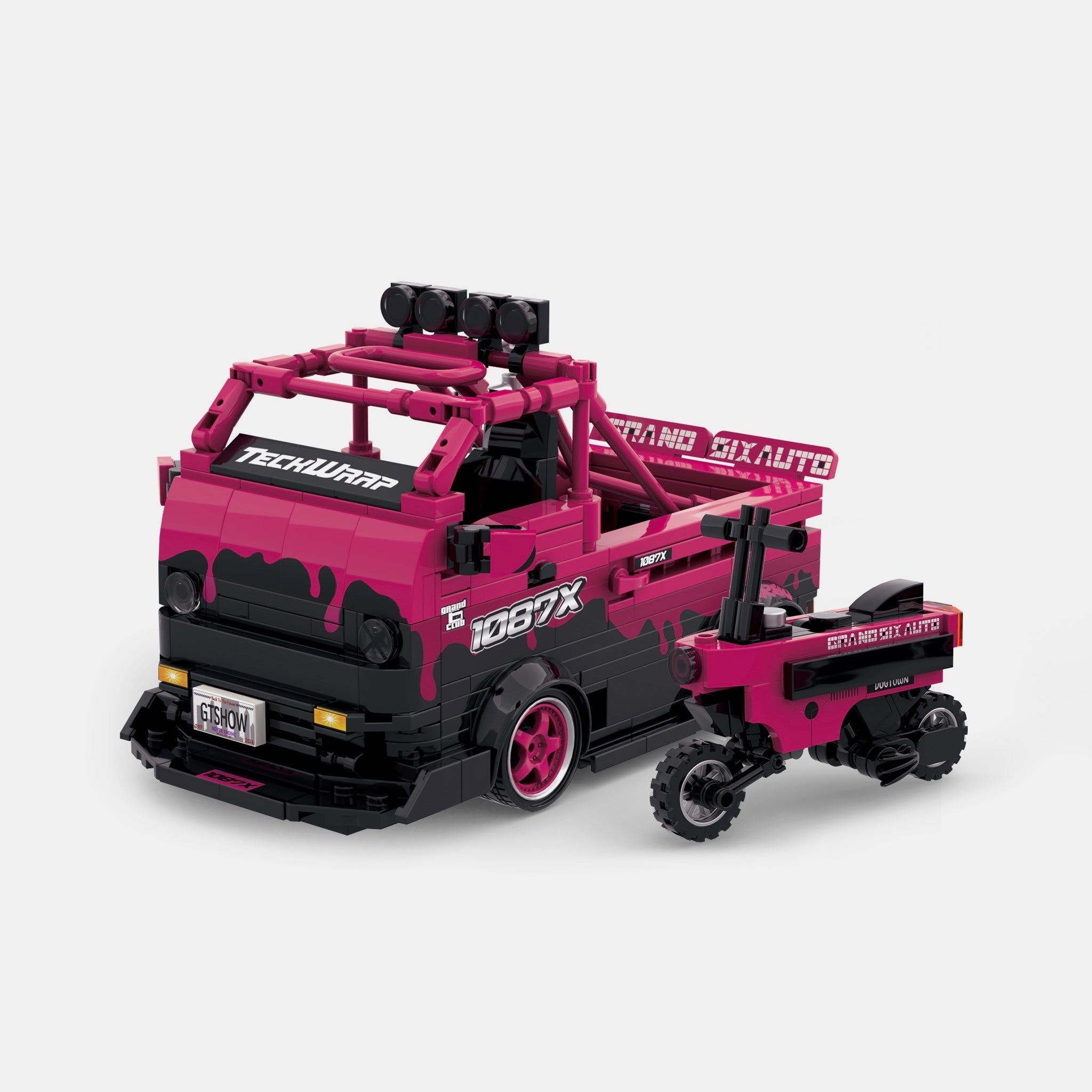 Brick MOC 1087x Drift Team Repair Truck - Brick Car Merchant