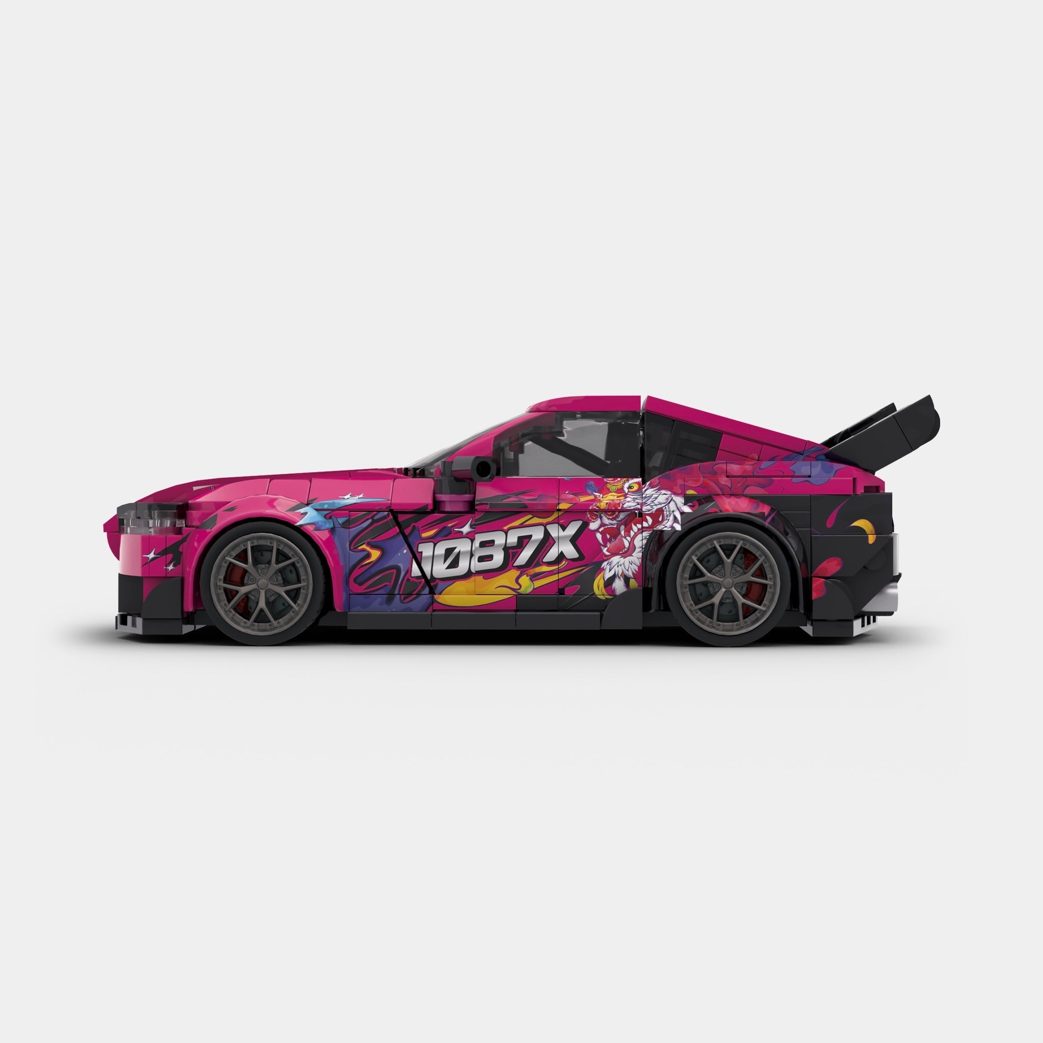 Brick MOC 1087x Drift Team Toyota Supra - Brick Car Merchant