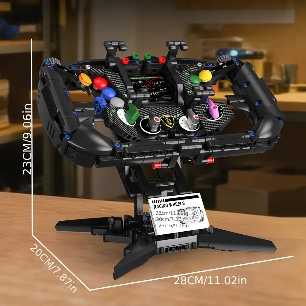 Brick MOC 1:1 Lambo Supercar Steering Wheel | 984pcs - Brick Car Merchant