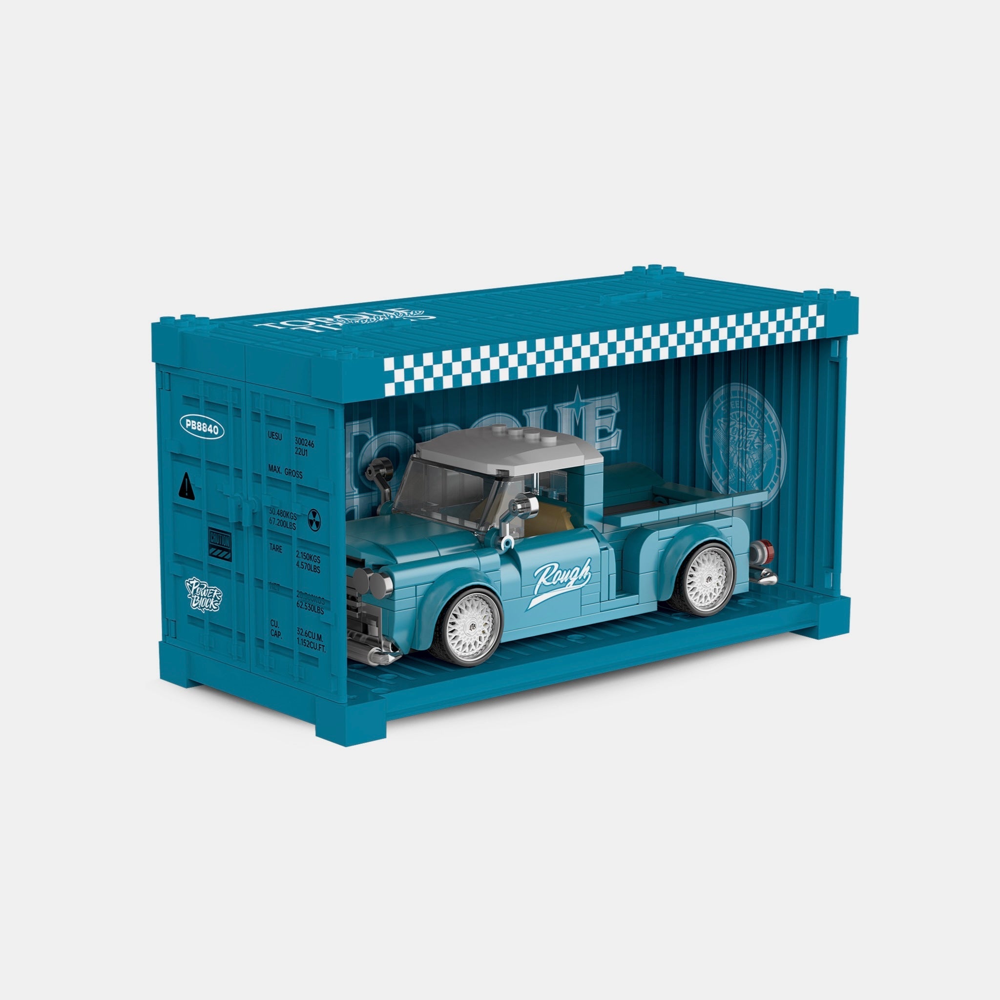 Brick MOC 1959 Steel Blue - Brick Car Merchant