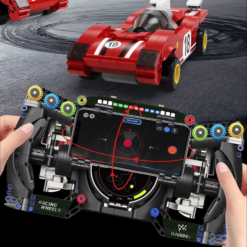 Brick MOC 1:1 Podium Steering Wheel GT3 | 903pcs - Brick Car Merchant