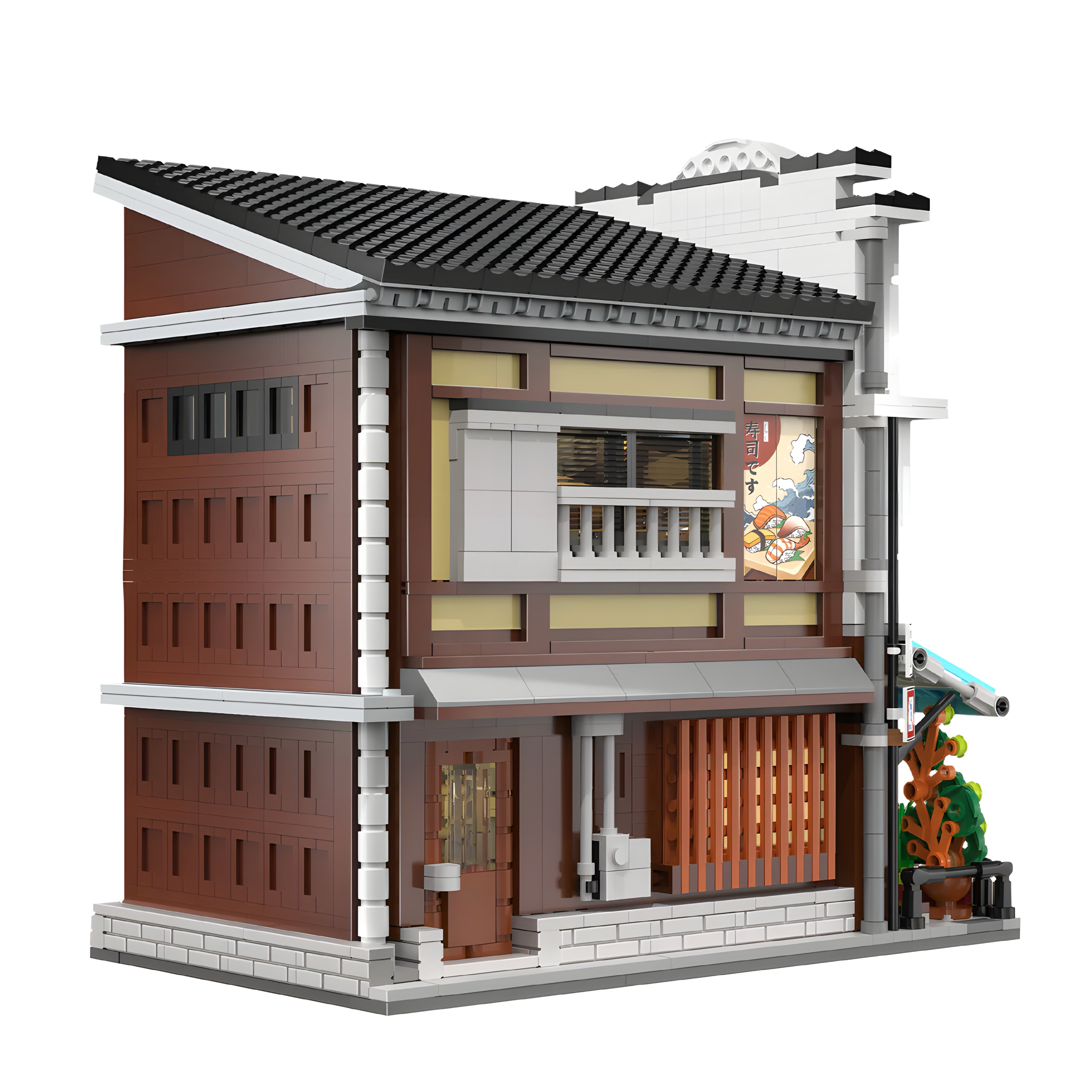Brick MOC Japanese Sushi Shop | 1664pcs - Brick Car Merchant
