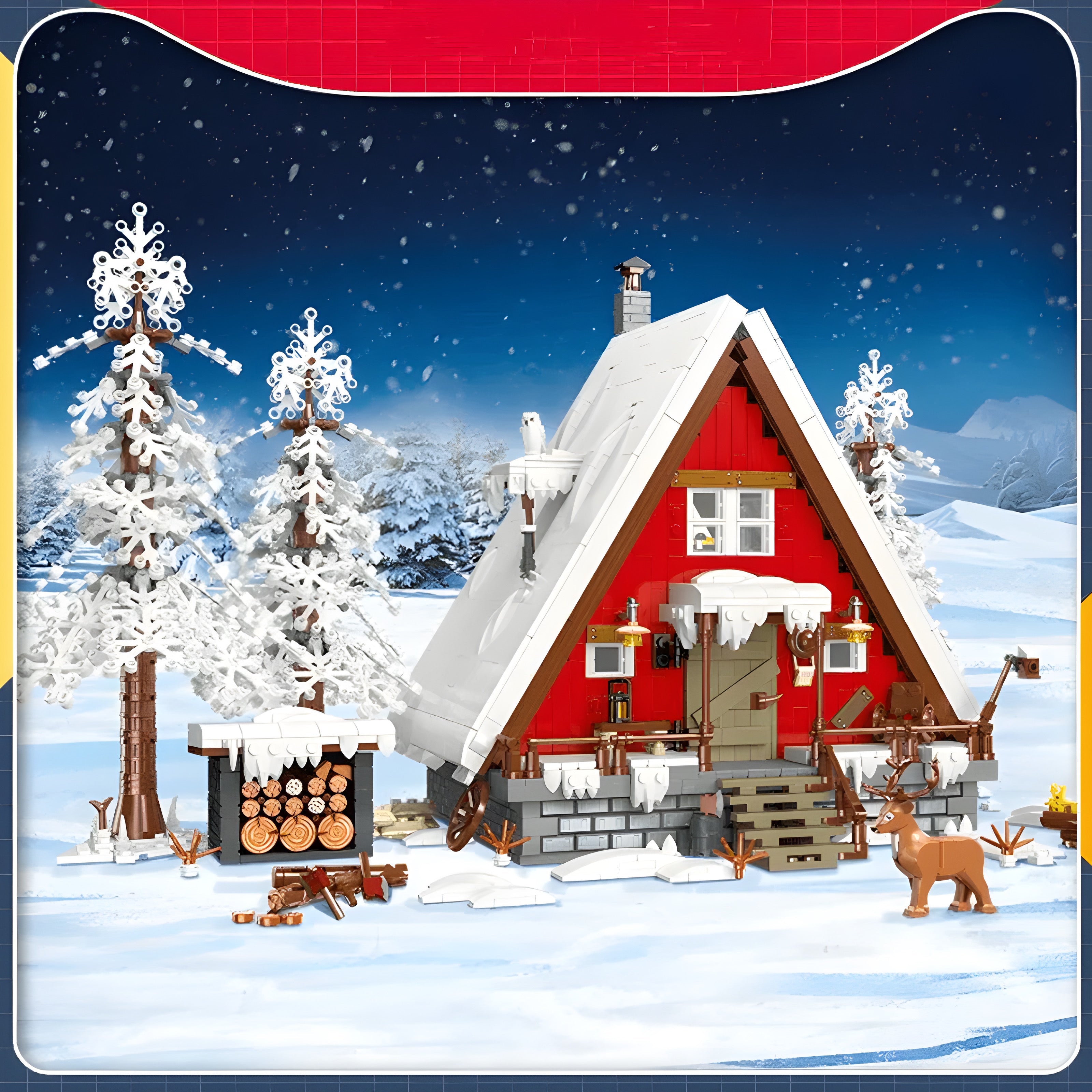 Brick MOC Winter Cabin | 2354pcs - Brick Car Merchant