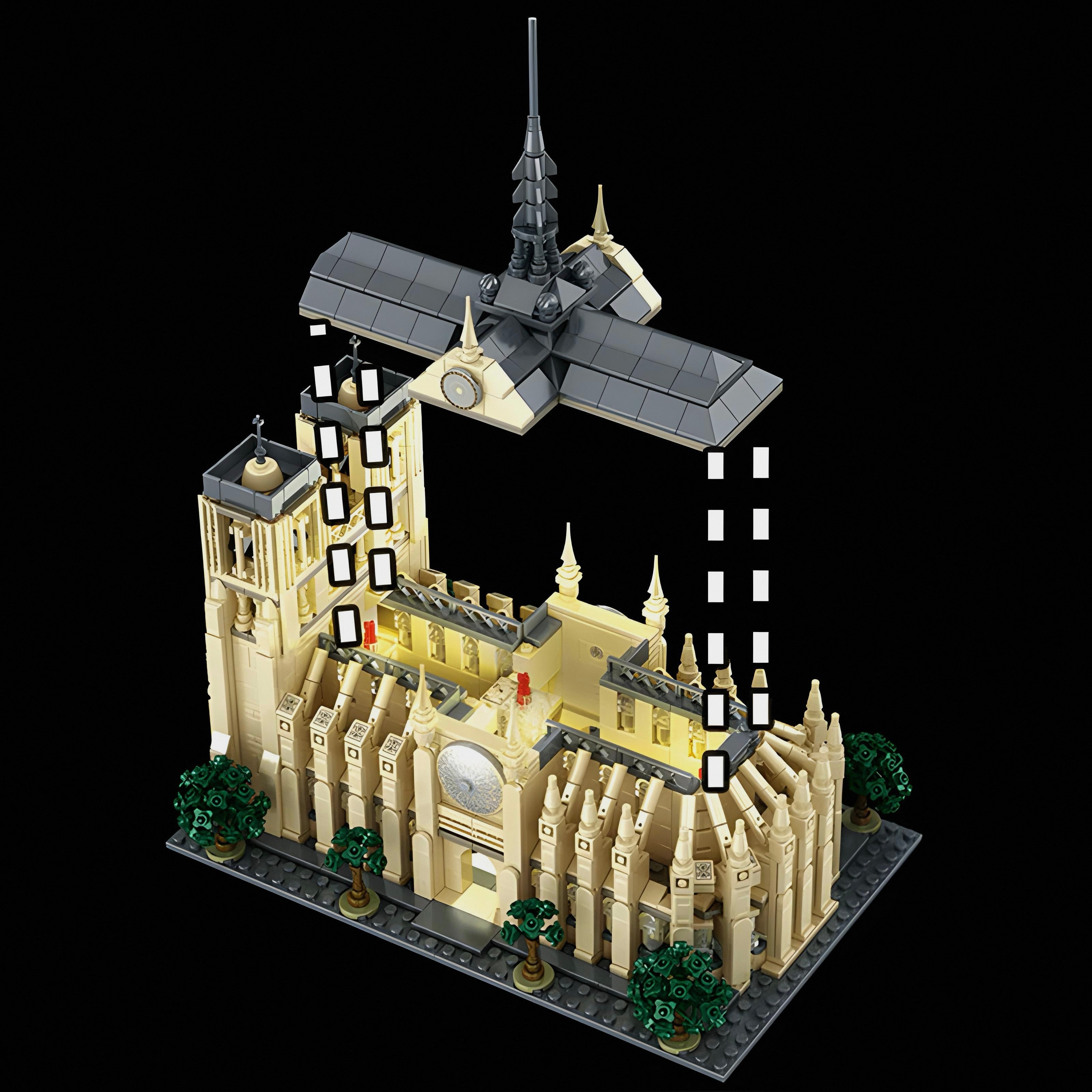 Brick MOC Notre Dame Cathedral | 1758pcs - Brick Car Merchant