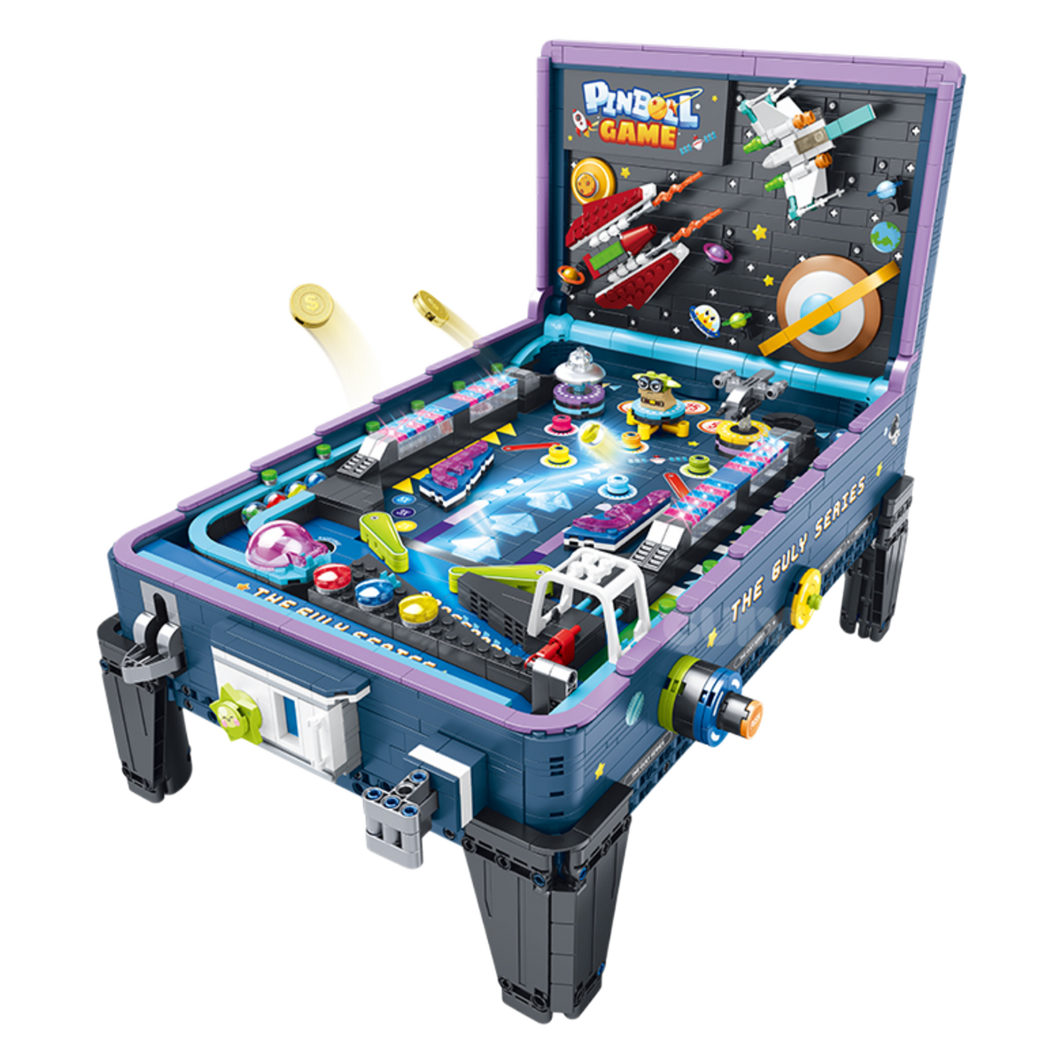 Brick MOC Steel Ball Space Pinball Machine | 2309 pieces - Brick Car Merchant