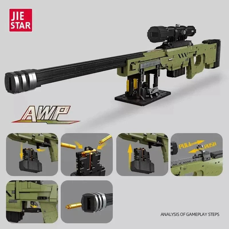 LEGO MOC AWP Sniper Rifle Gun | 2395 pcs - Brick Car Merchant