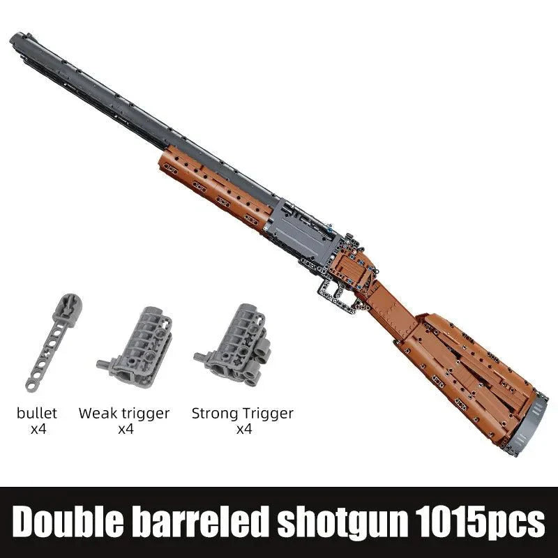 LEGO MOC Military Motorised Double-Barreled Shotgun | 1015 pcs - Brick Car Merchant