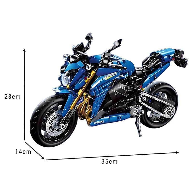 Brick MOC 1000cc Naked Street Bike | 1016pcs - Brick Car Merchant