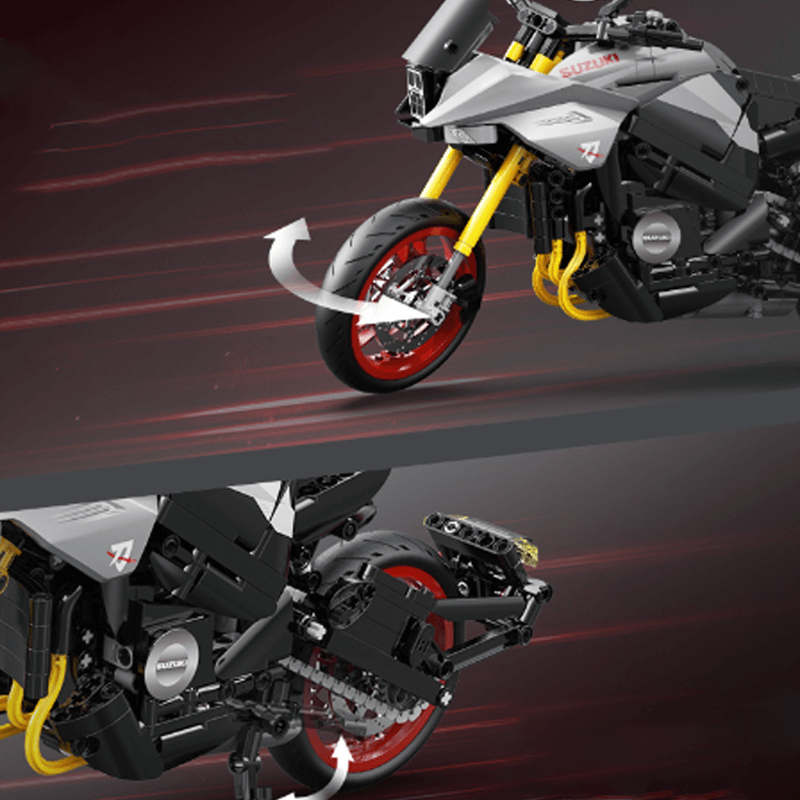 Brick MOC 1000cc Retro Sport Bike | 1104pcs - Brick Car Merchant