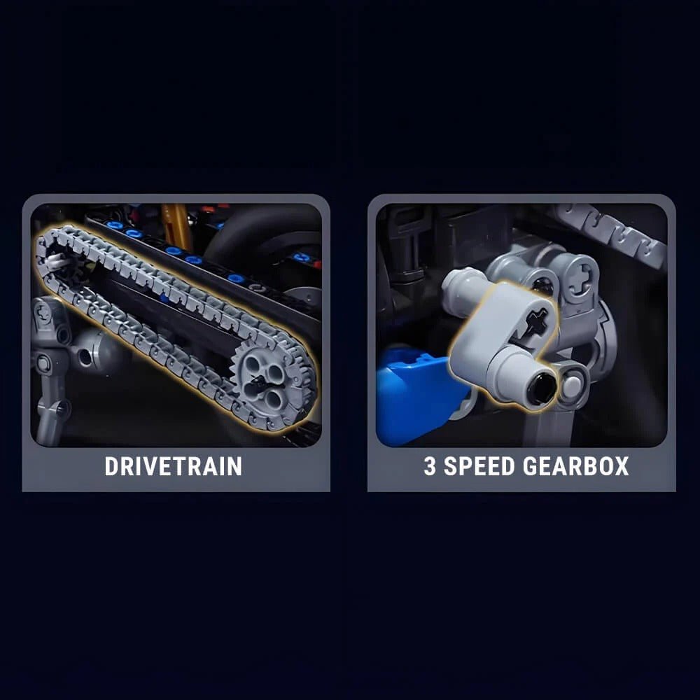 LEGO MOC 1000cc Naked Street Bike | 1016pcs - Brick Car Merchant