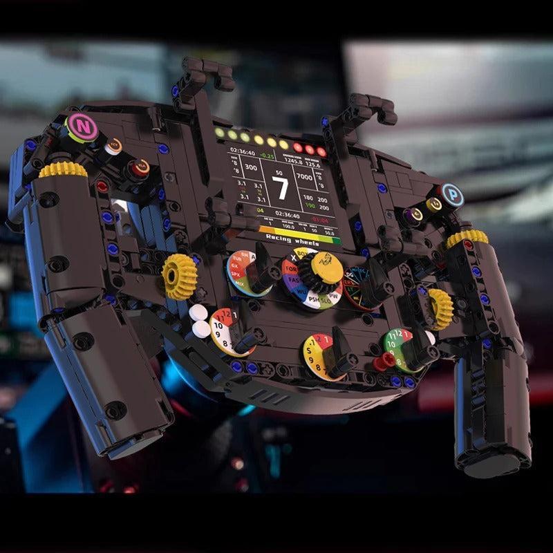 Brick MOC 1:1 Formula Racing Steering Wheel | 849pcs - Brick Car Merchant