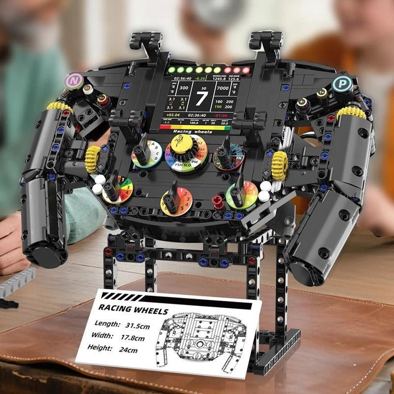 Brick MOC 1:1 Formula Racing Steering Wheel | 849pcs - Brick Car Merchant