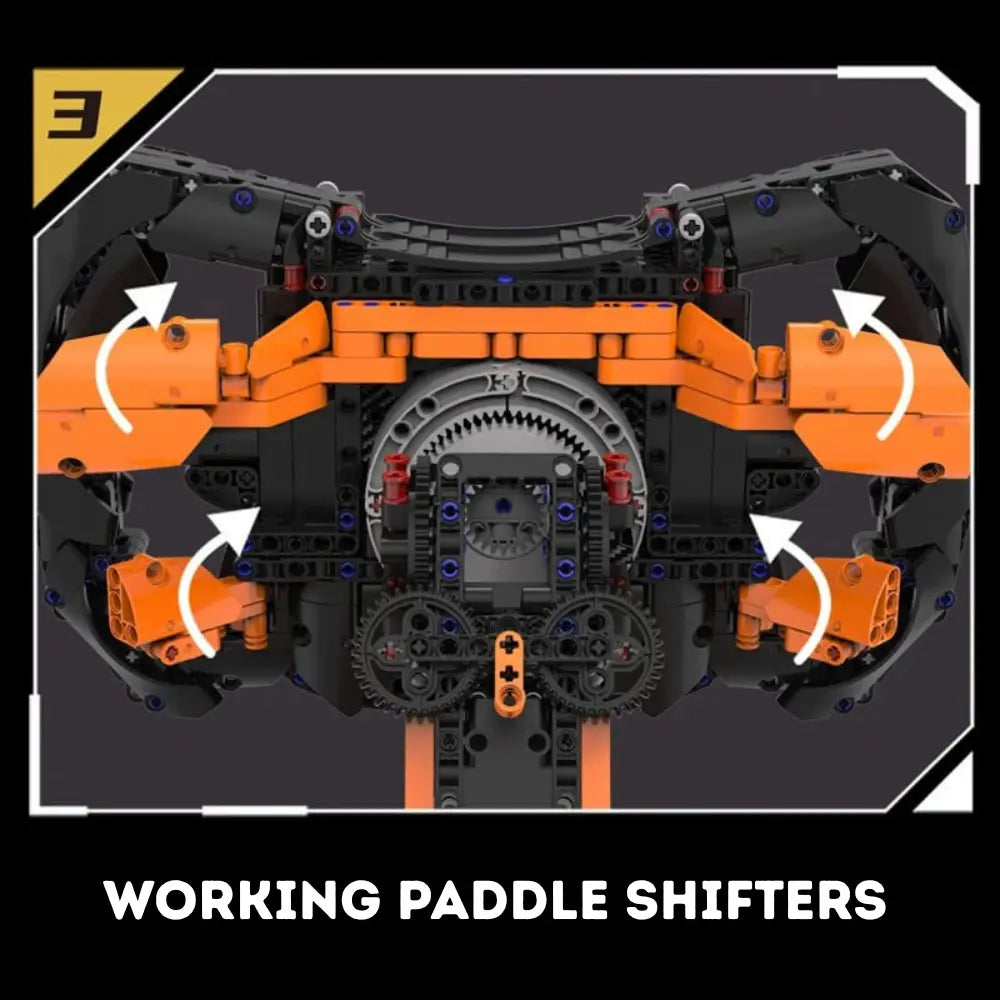 Brick MOC 1:1 CSL Elite GT3 F1 Steering Wheel | 934pcs - Brick Car Merchant