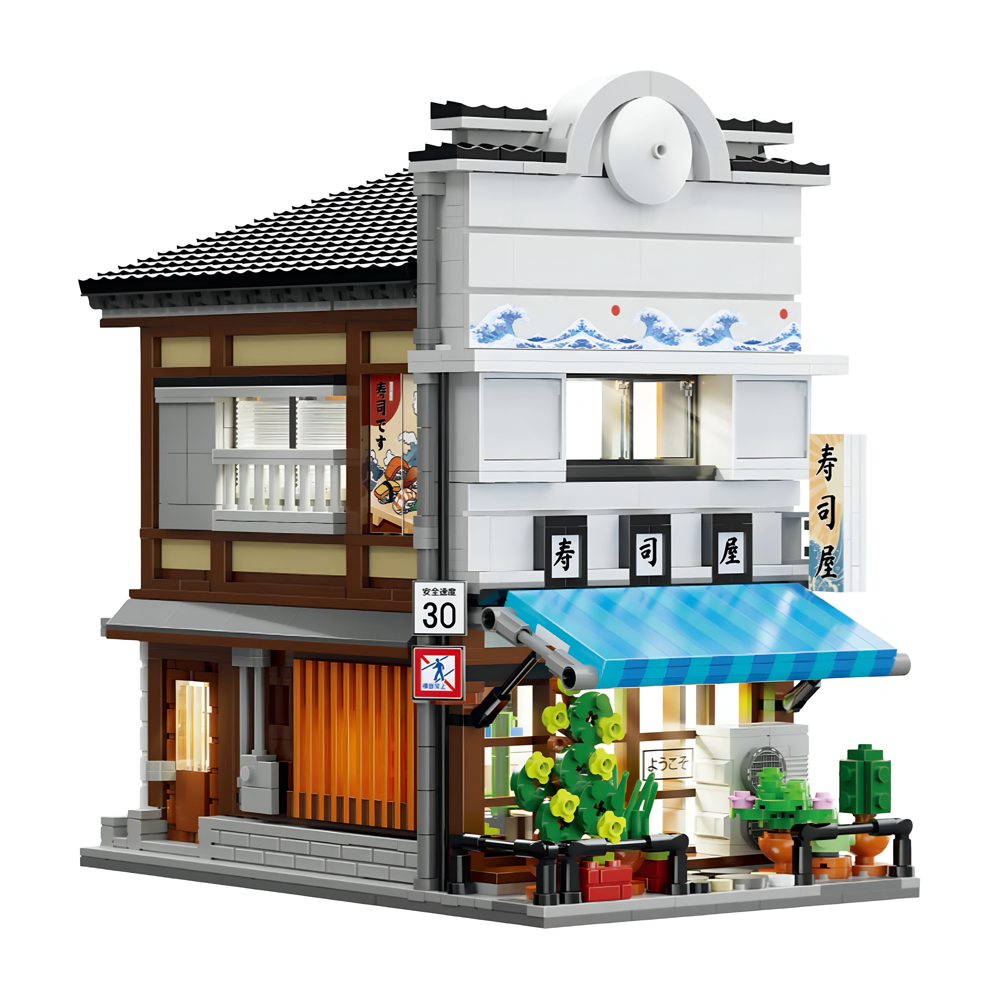 Brick MOC Japanese Sushi Shop | 1664pcs - Brick Car Merchant