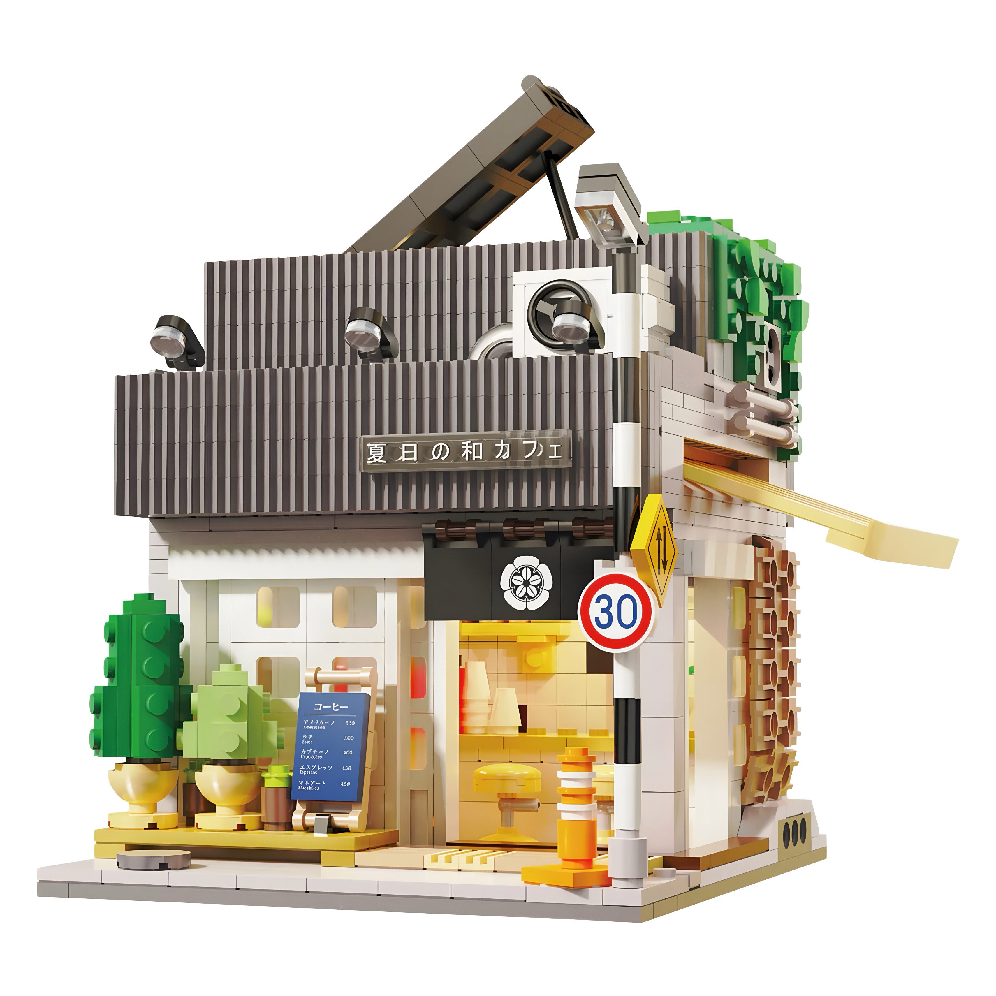 Brick MOC Japanese Summer Coffee House | 1118pcs - Brick Car Merchant