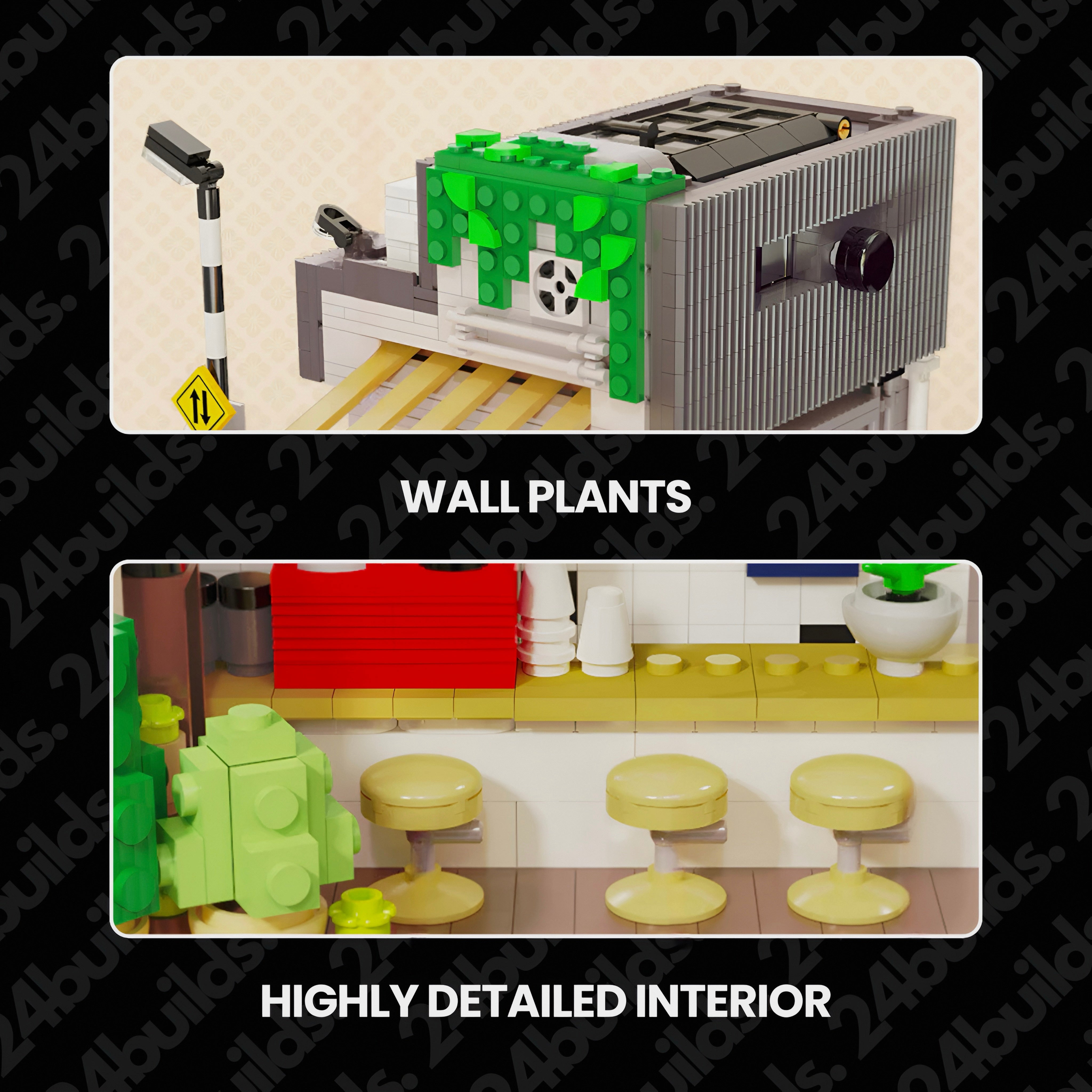 Brick MOC Japanese Summer Coffee House | 1118pcs - Brick Car Merchant