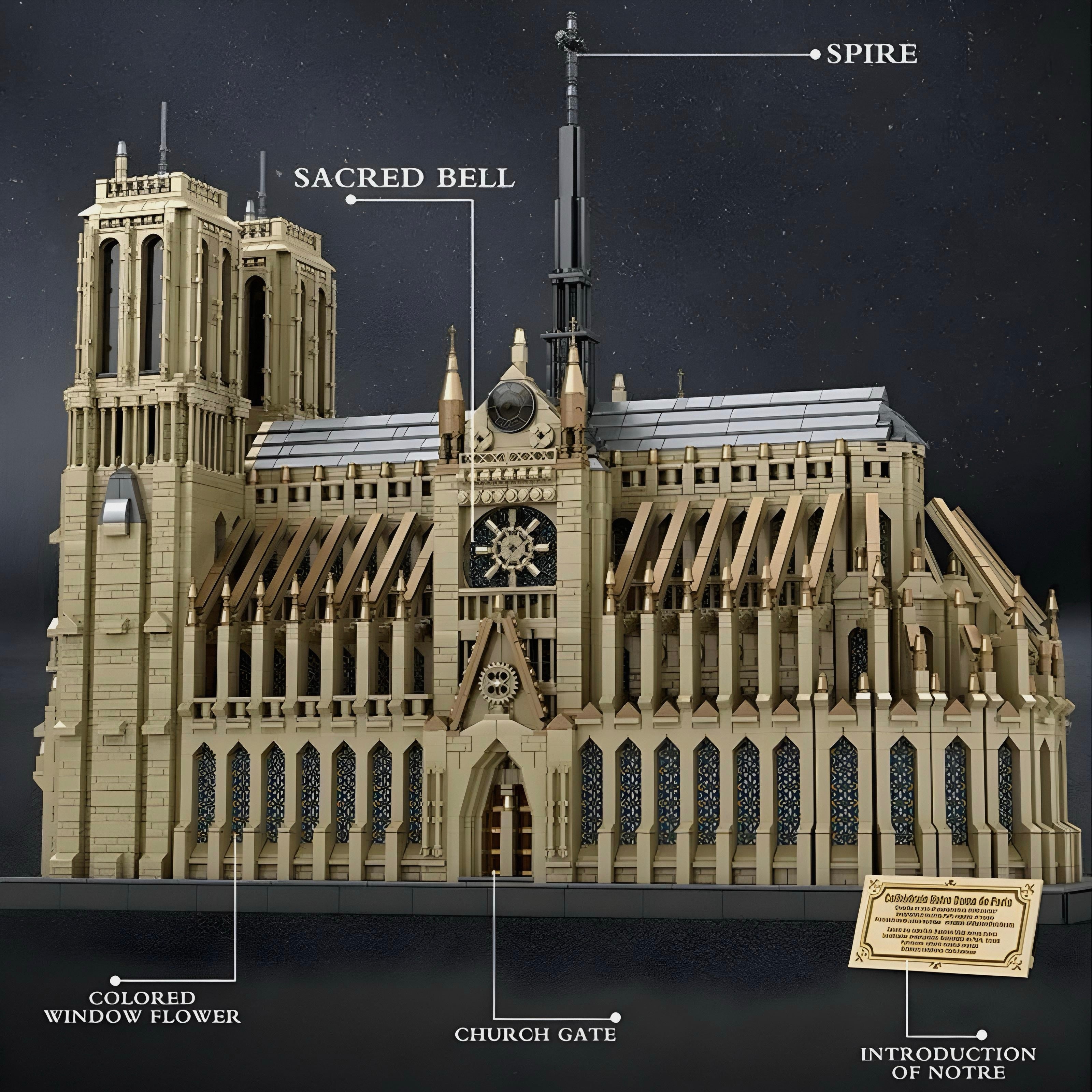 Brick MOC Notre Dame Cathedral | 8867pcs - Brick Car Merchant