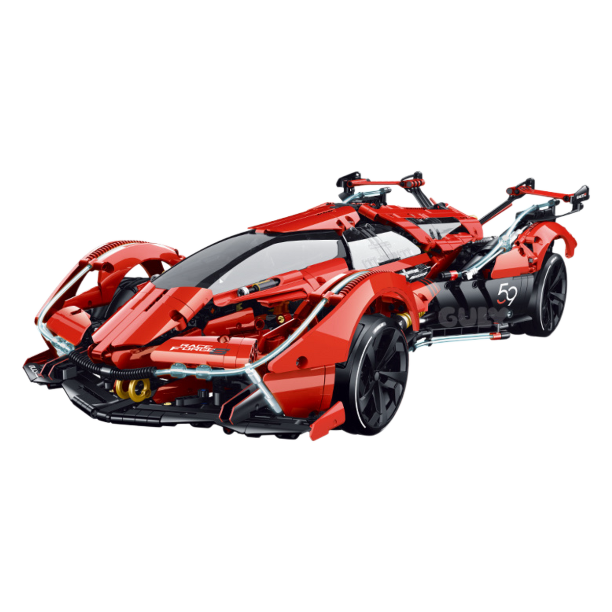 Brick MOC Lamborghini "Redshift" V12 Vision GT | 2525 pieces - Brick Car Merchant