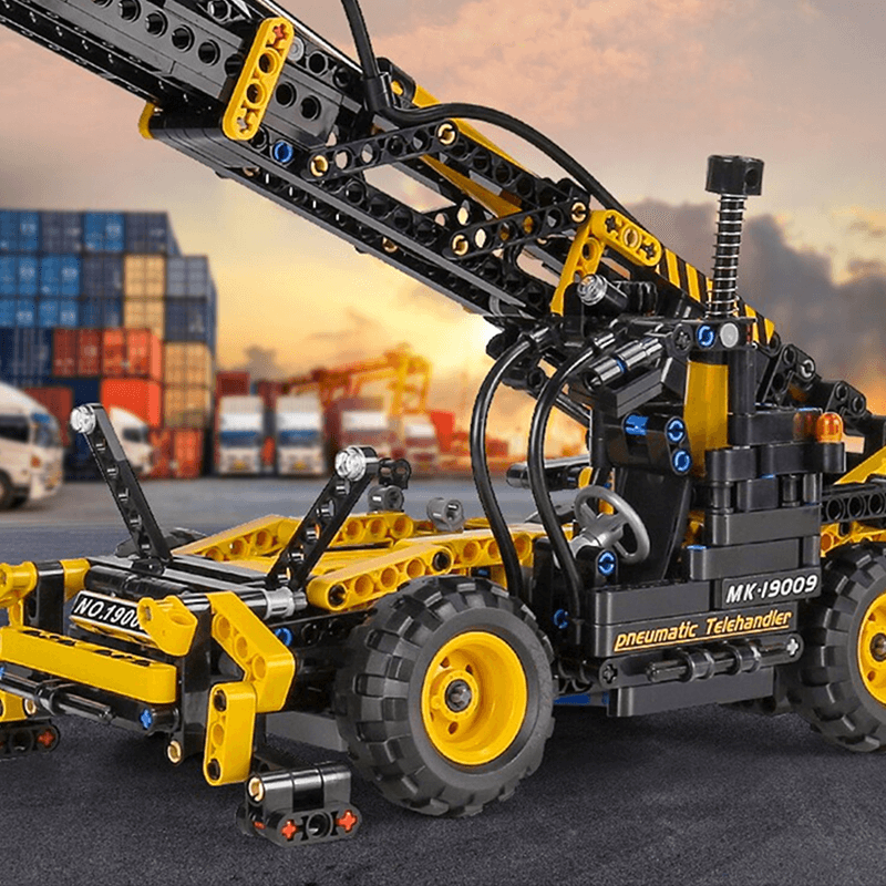 LEGO MOC Pneumatic Forklift | 802pcs - Brick Car Merchant