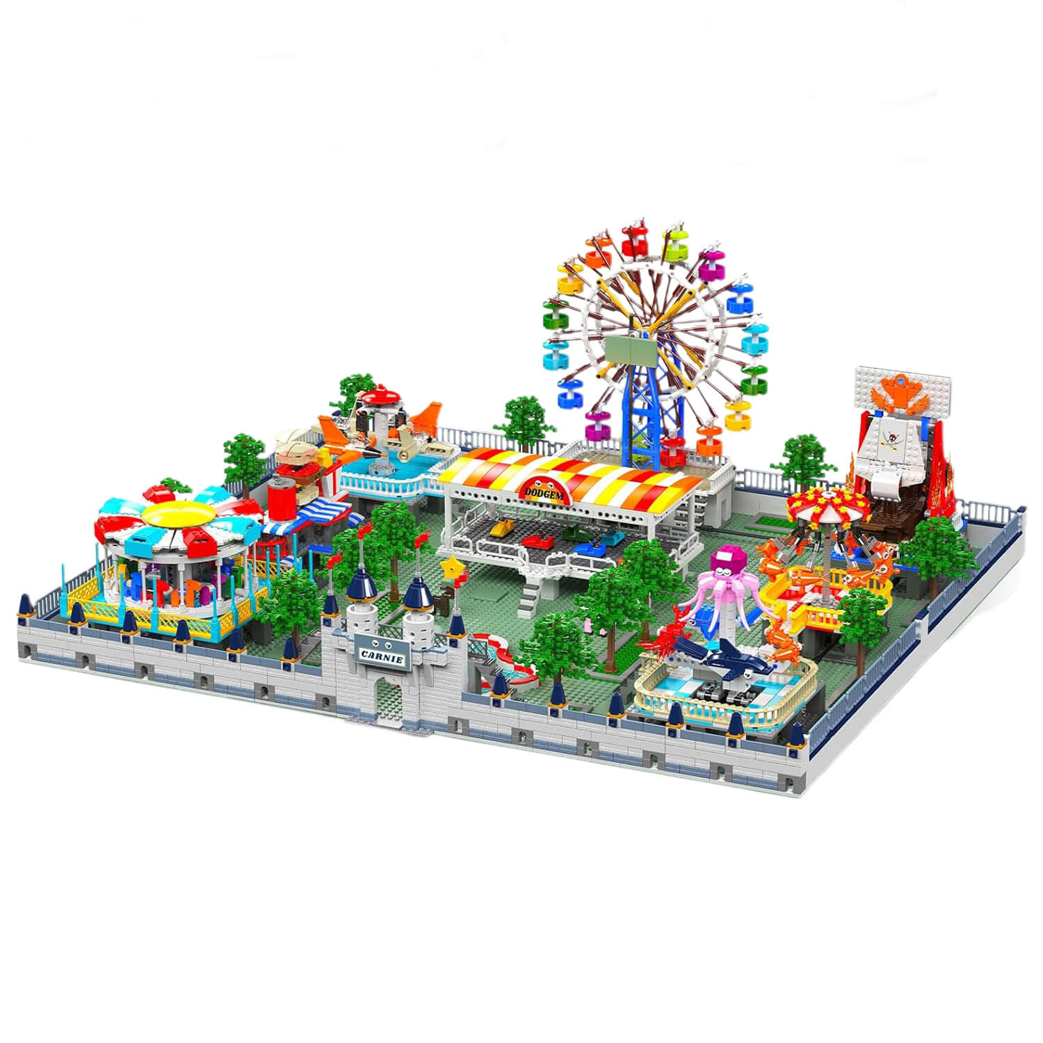 Brick MOC Motorized Amusement Park - Ultimate Edition | 5219pcs - Brick Car Merchant