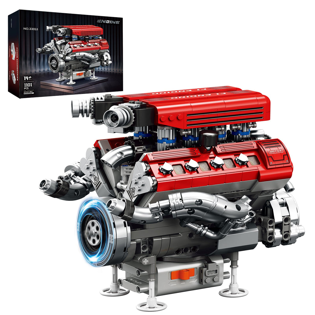 Motorised V8 Engine - view 1