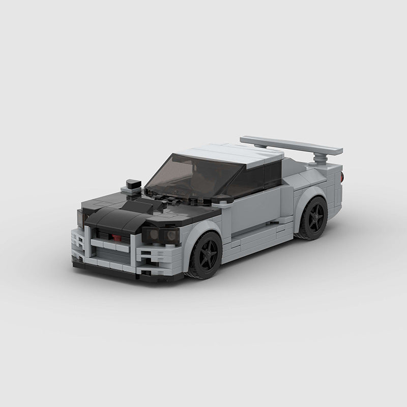 Brick MOC Nissan R34 Skyline GT-R - Brick Car Merchant
