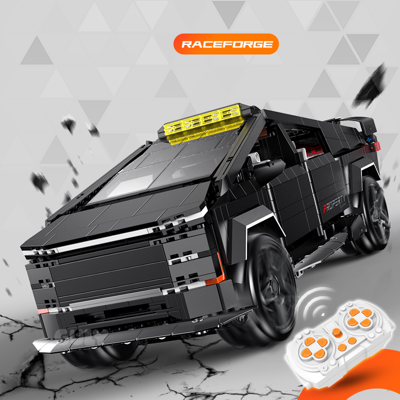 Brick MOC Tesla Cybertruck Voltage Truck Edition | 1572 pieces - Brick Car Merchant