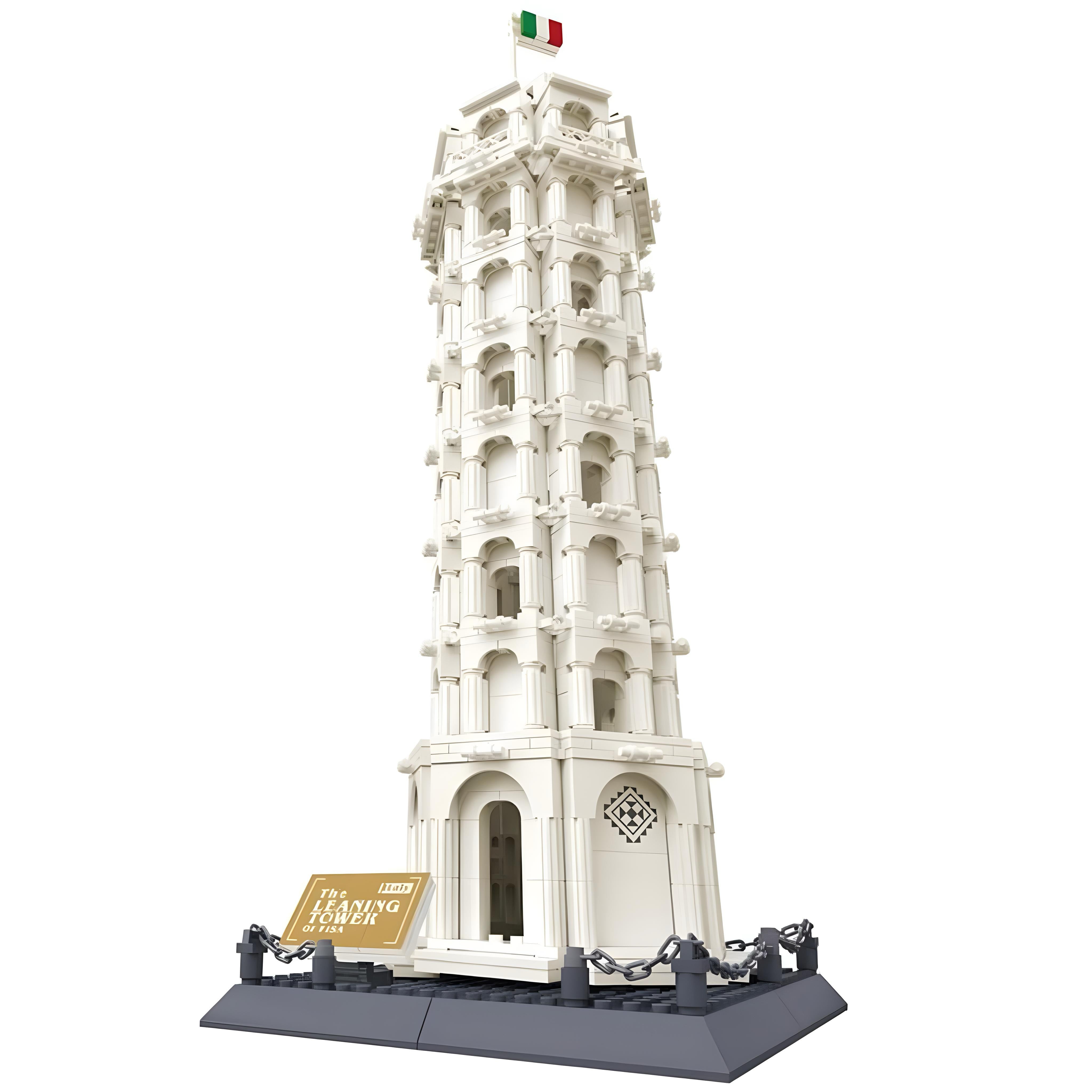 Brick MOC Leaning Tower of Pisa | 1390pcs - Brick Car Merchant