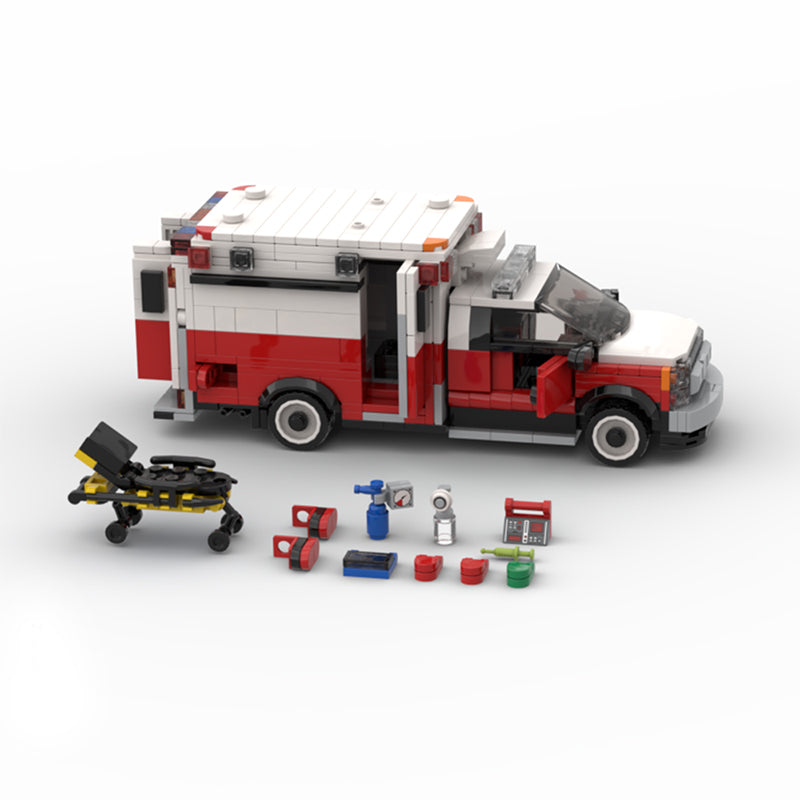 Brick MOC Ambulance - Brick Car Merchant