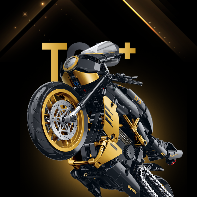 Brick MOC 1:8 MV Agusta Superveloce Black Gold | 506pcs - Brick Car Merchant