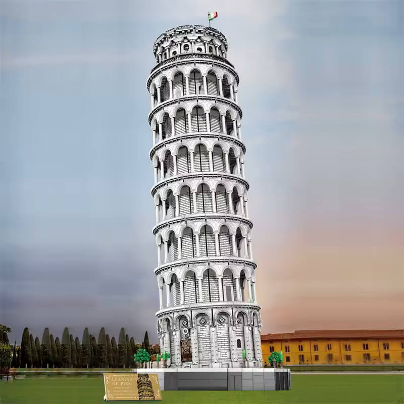 Brick MOC Monumental Tower of Pisa - Ultimate Edition | 7651pcs - Brick Car Merchant