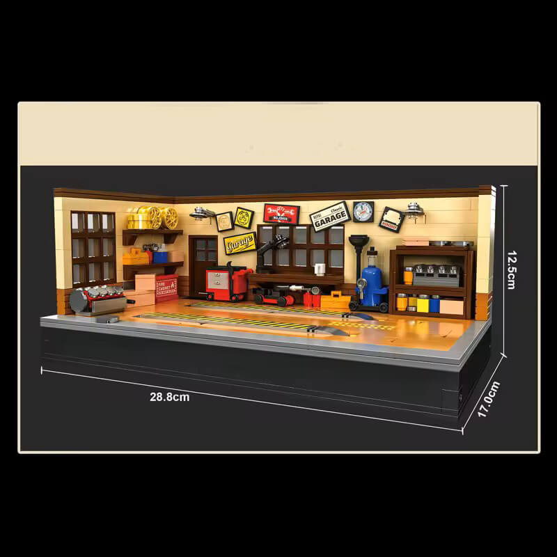 Brick MOC Vintage Auto Garage | 749pcs - Brick Car Merchant