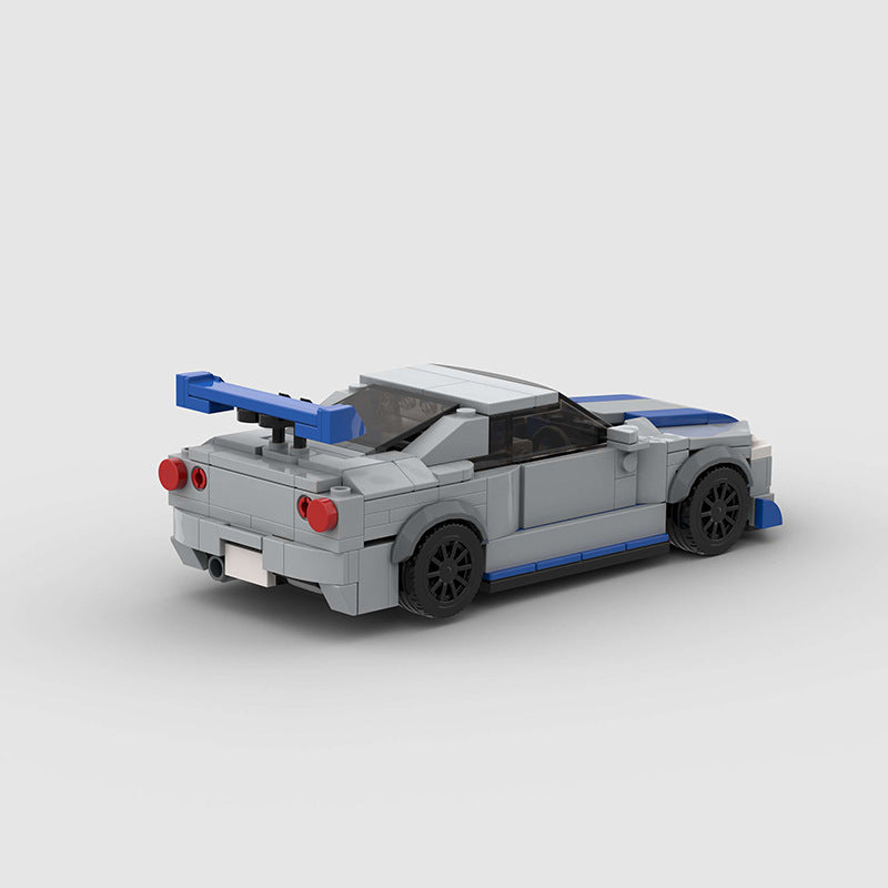 Brick MOC Nissan Skyline GTR R34 Paul Walker - Brick Car Merchant