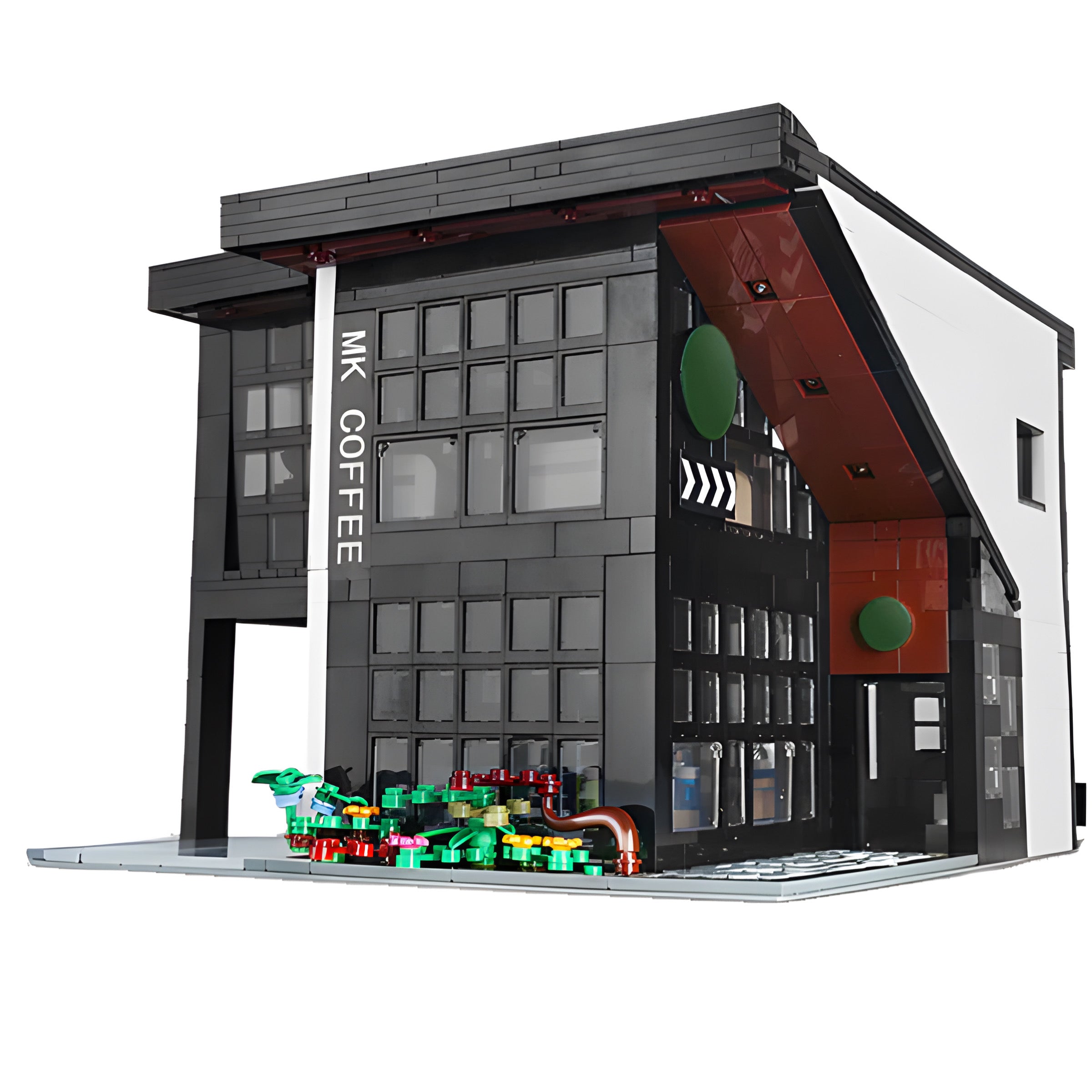 Brick MOC European Modern Cafe | 2727pcs - Brick Car Merchant