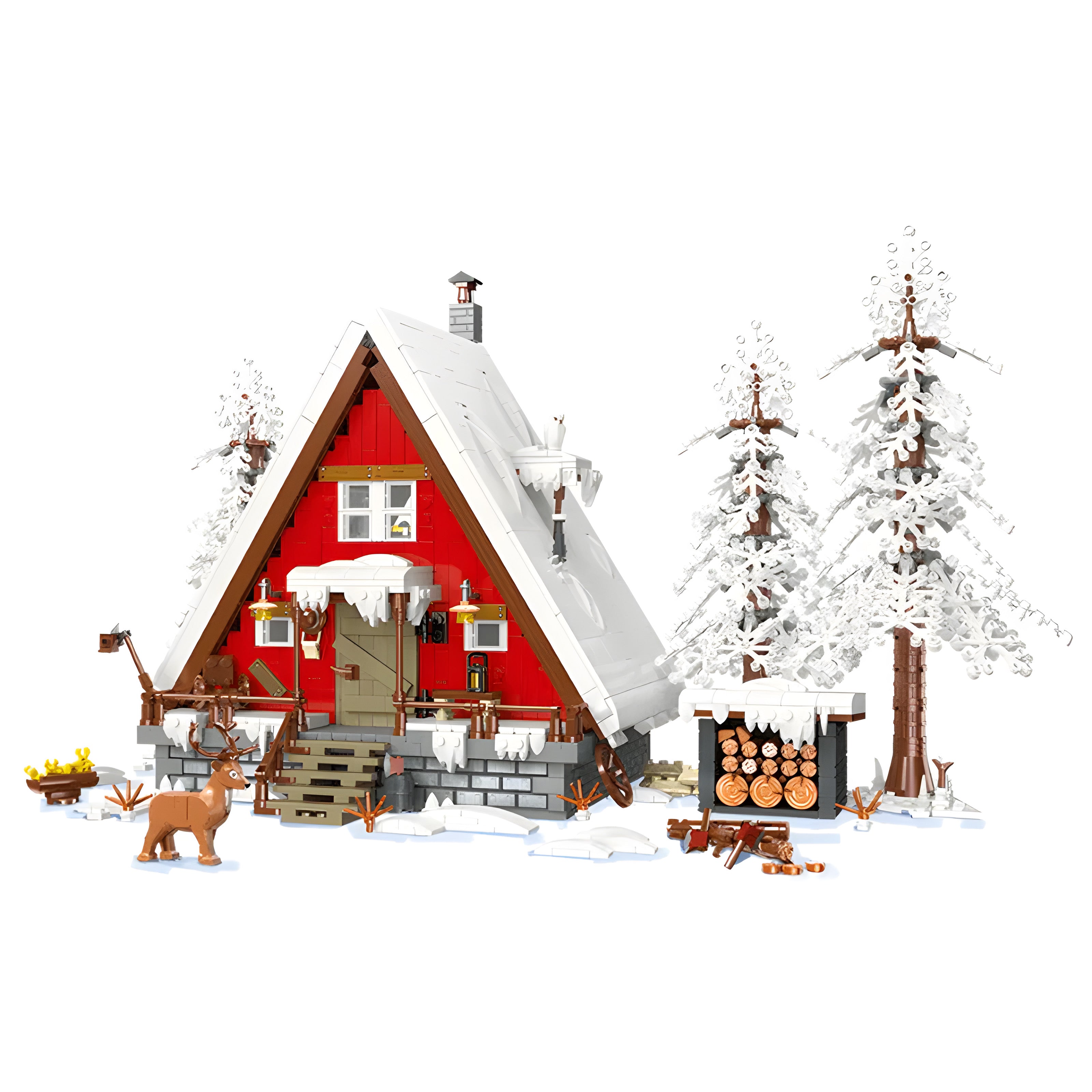 Brick MOC Winter Cabin | 2354pcs - Brick Car Merchant