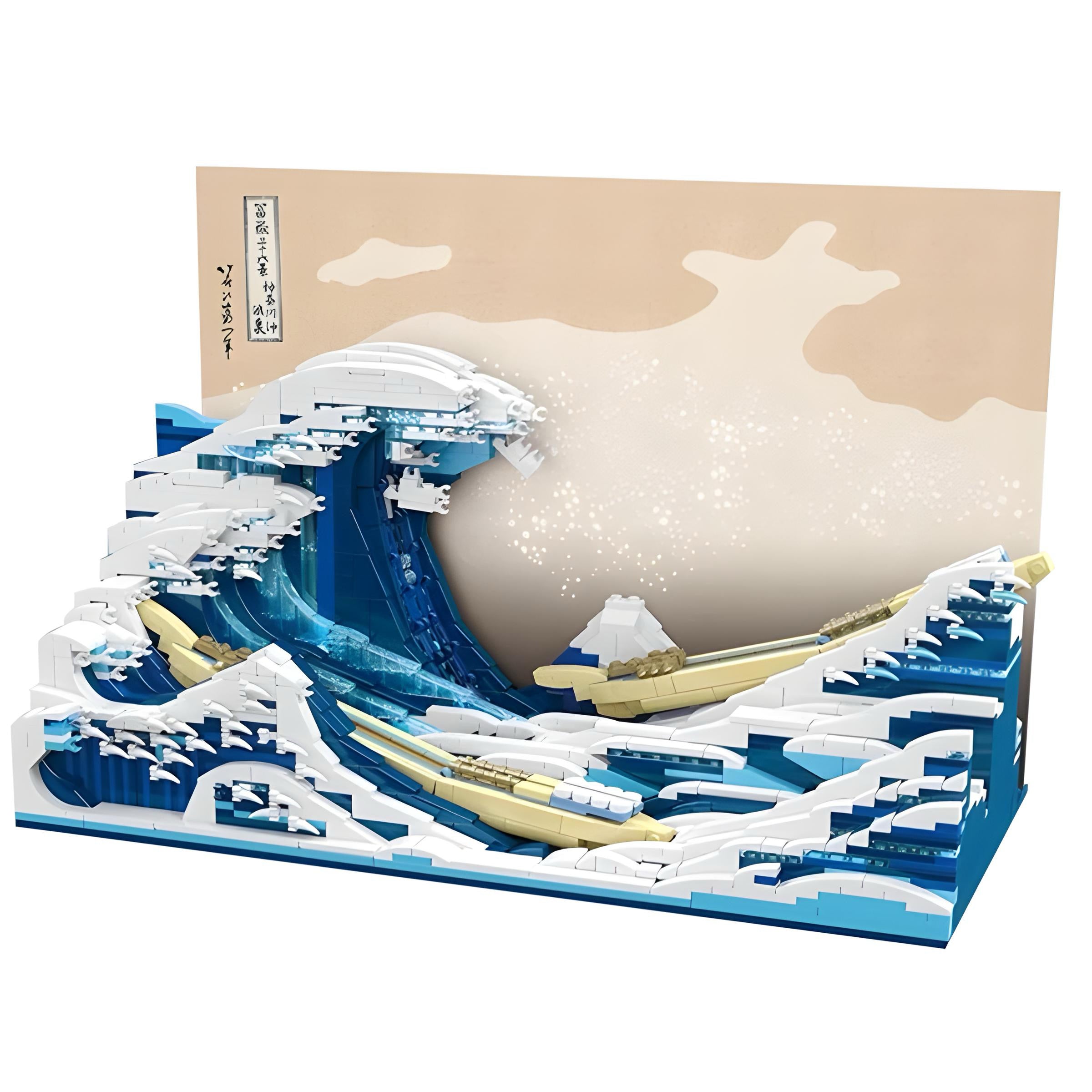 Brick MOC The Great Wave Of Kanawaga | 1832pcs - Brick Car Merchant