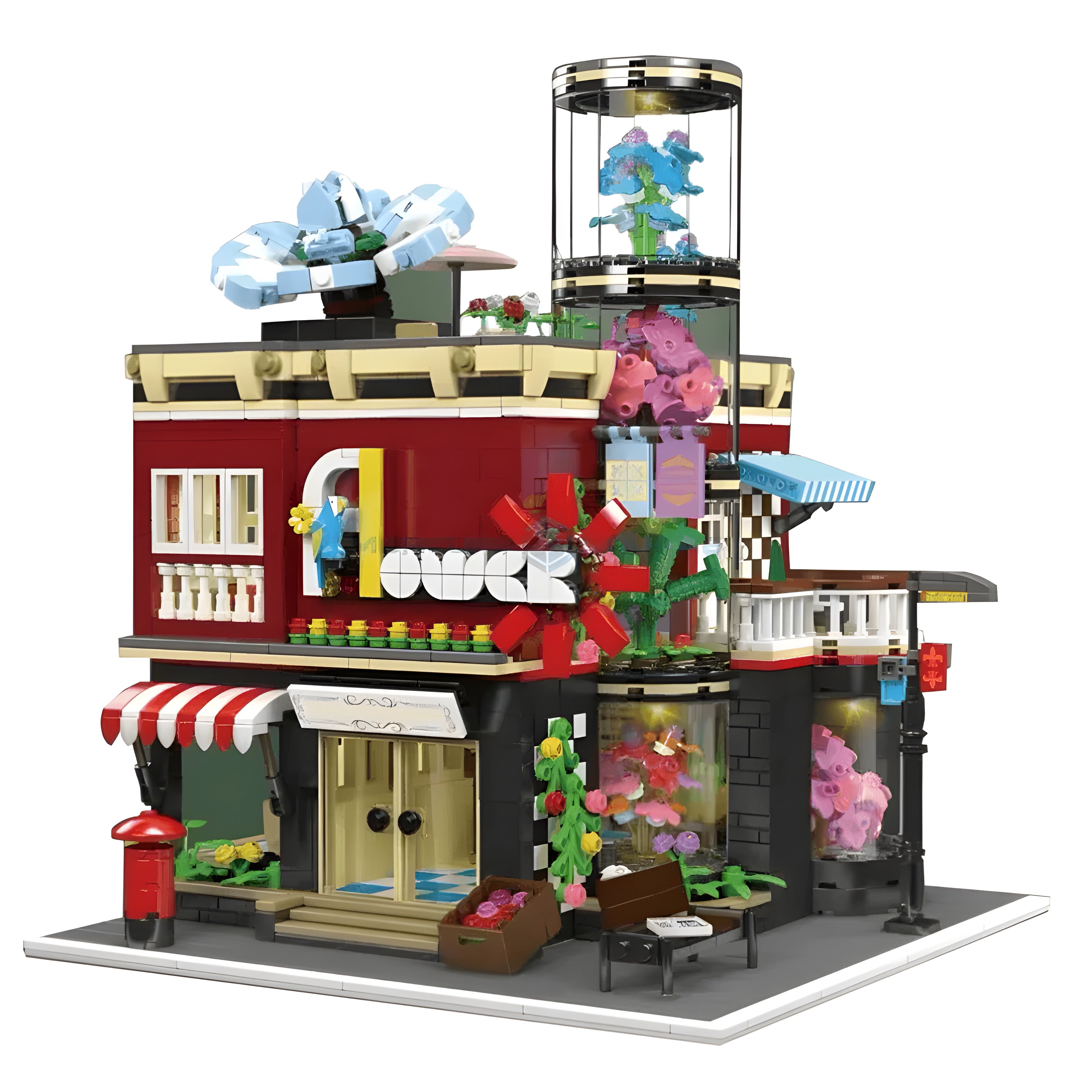 Brick MOC Flower Shop | 2290pcs - Brick Car Merchant