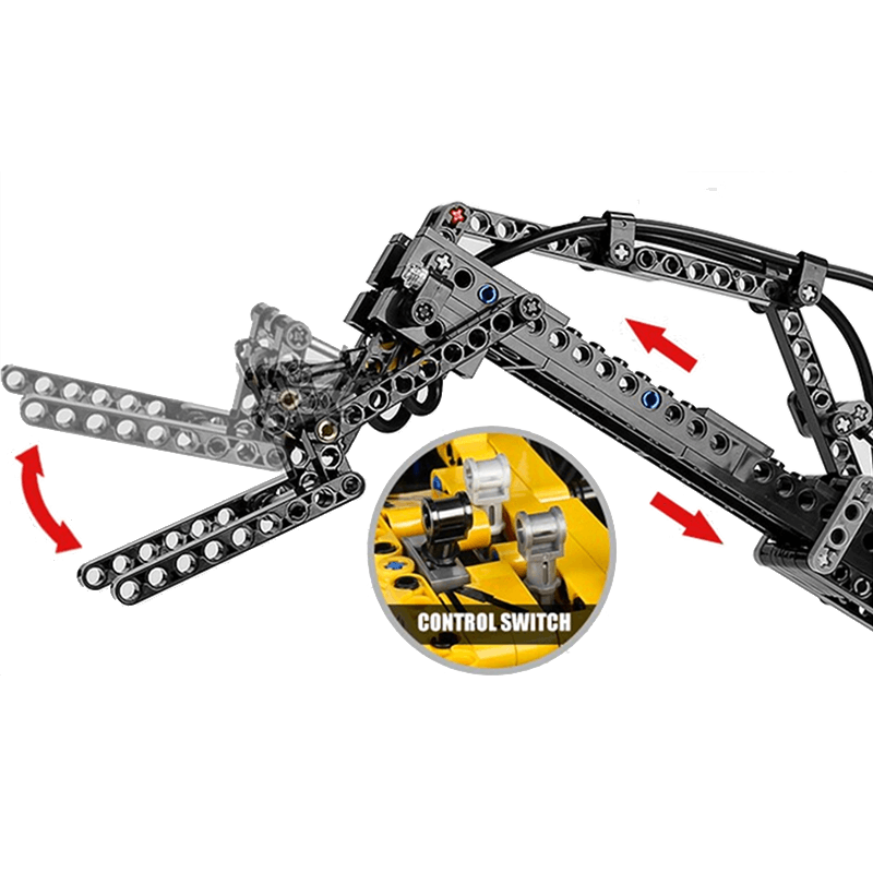 LEGO MOC Pneumatic Forklift | 802pcs - Brick Car Merchant