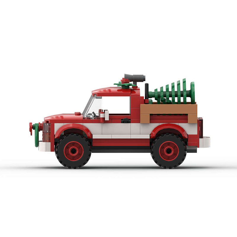 Brick MOC Santa's Christmas Pickup Truck - Brick Car Merchant
