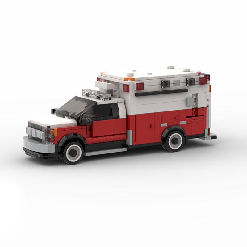 Brick MOC Ambulance - Brick Car Merchant