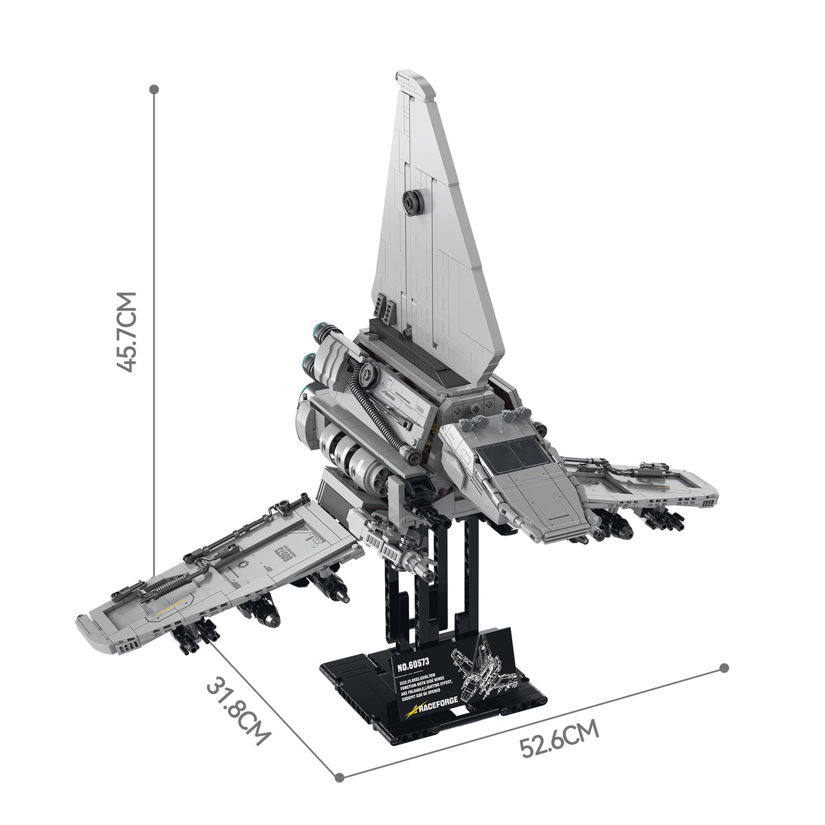 Delta Envoy Command Shuttle building kit - detail view 7 - Brick Car Merchant