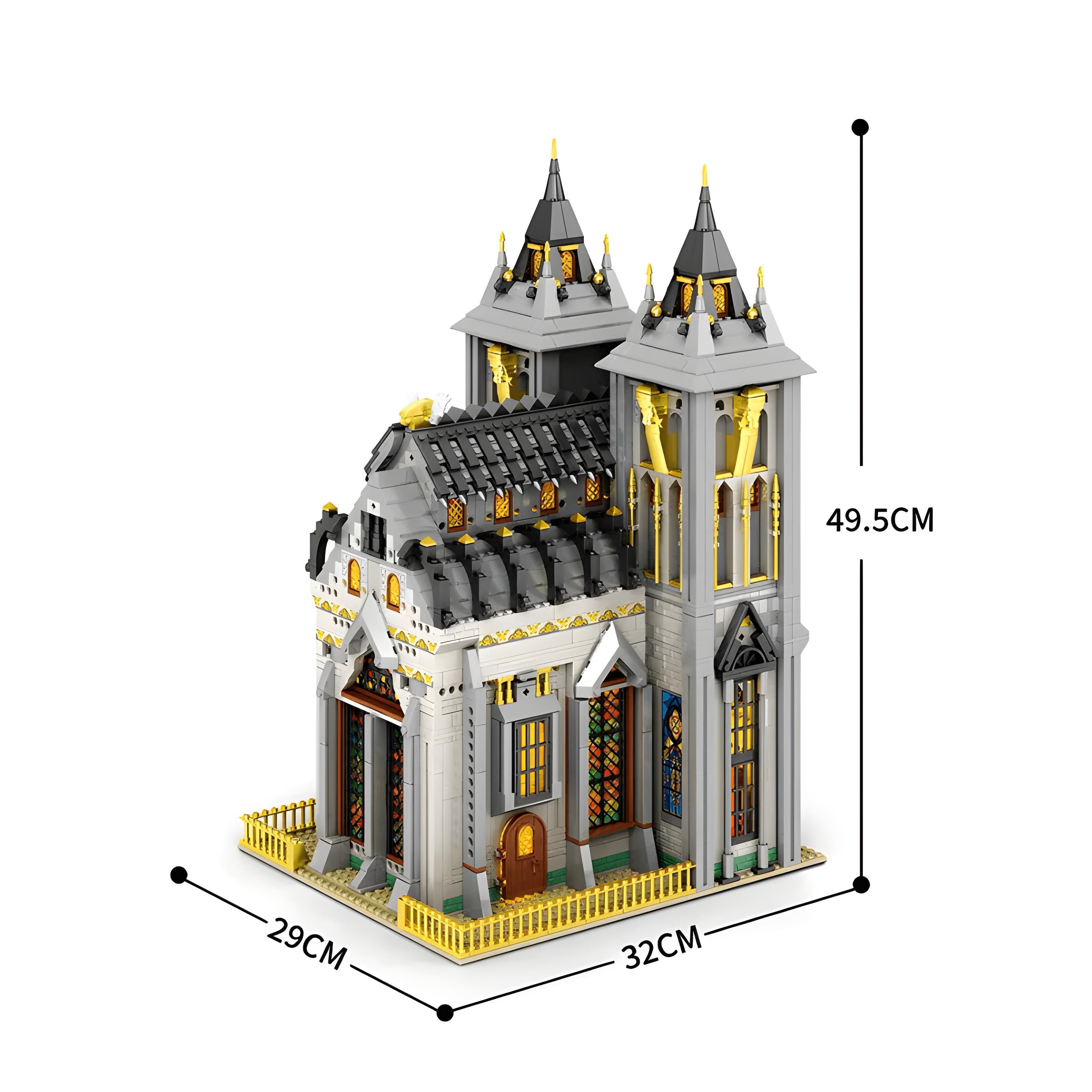 Brick MOC European Century Church | 3469pcs - Brick Car Merchant