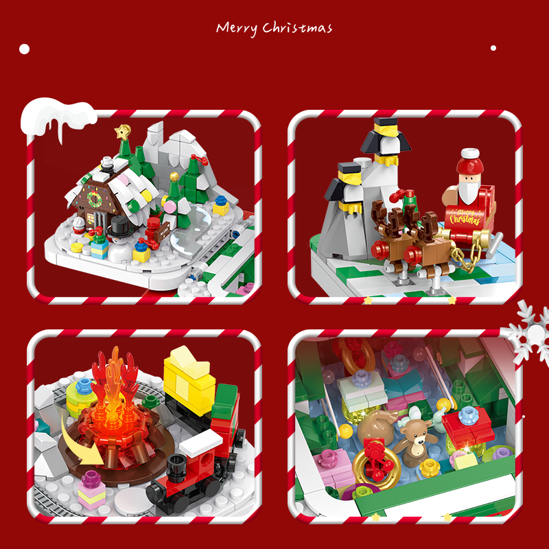 Brick MOC Winter Vault Christmas Gift Box | 2866 pieces - Brick Car Merchant