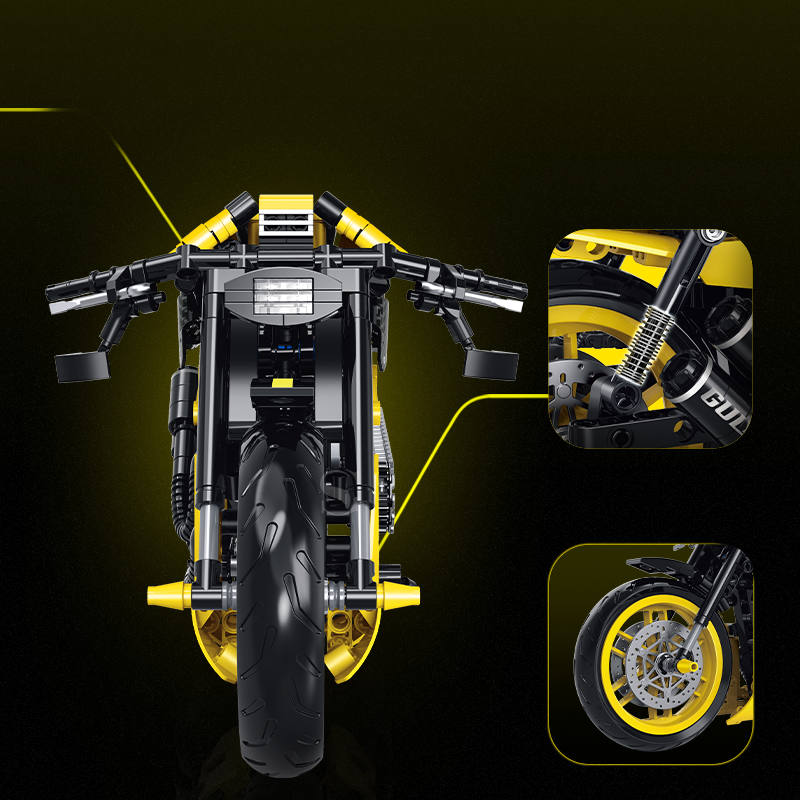 Harley-Davidson V-Rod Yellow Custom 1:8 building set - image 5