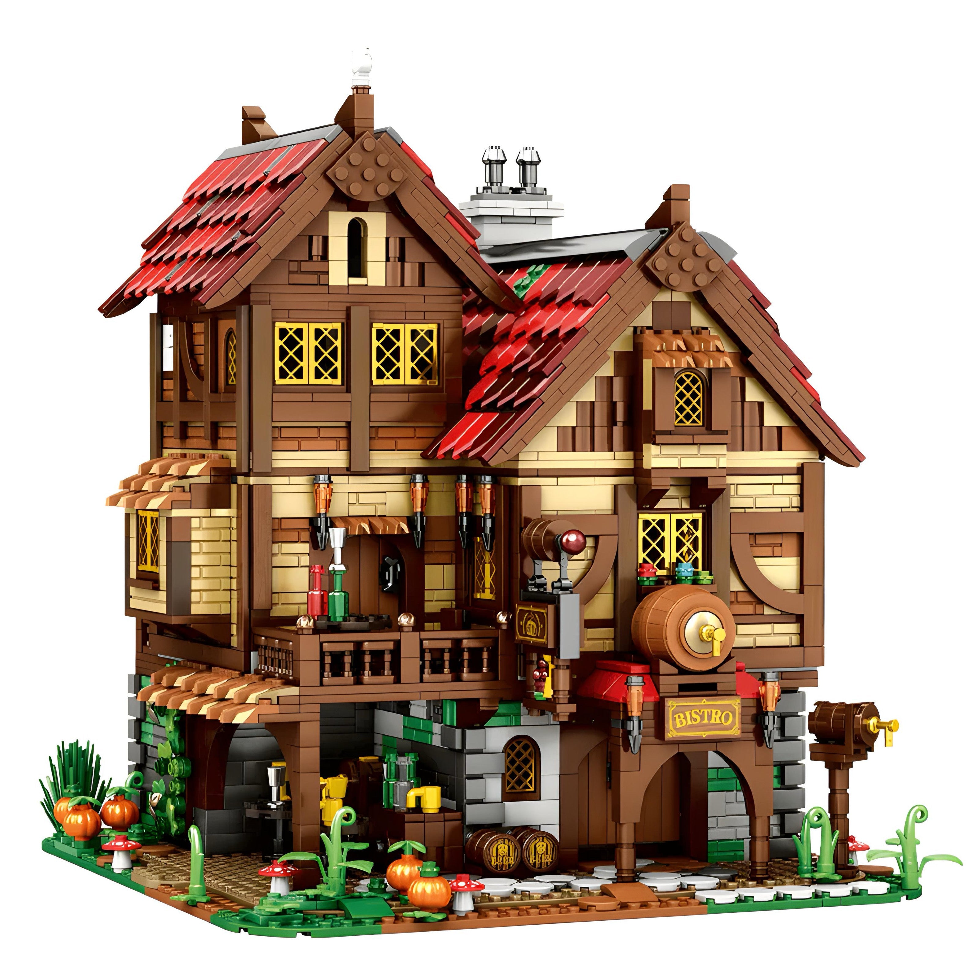 Brick MOC Medieval Bistro and Tavern | 2831pcs - Brick Car Merchant