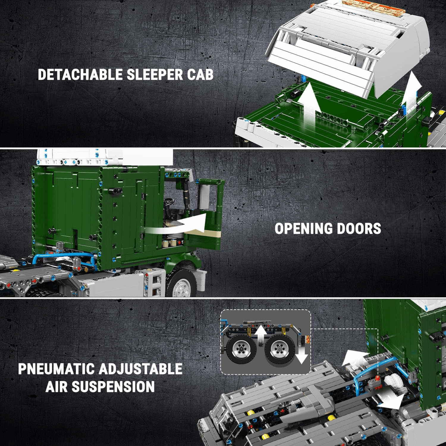 LEGO MOC 70s Cabover Truck Remote Control | 2180pcs - Brick Car Merchant