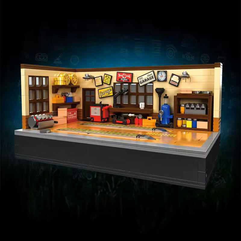 Brick MOC Vintage Auto Garage | 749pcs - Brick Car Merchant