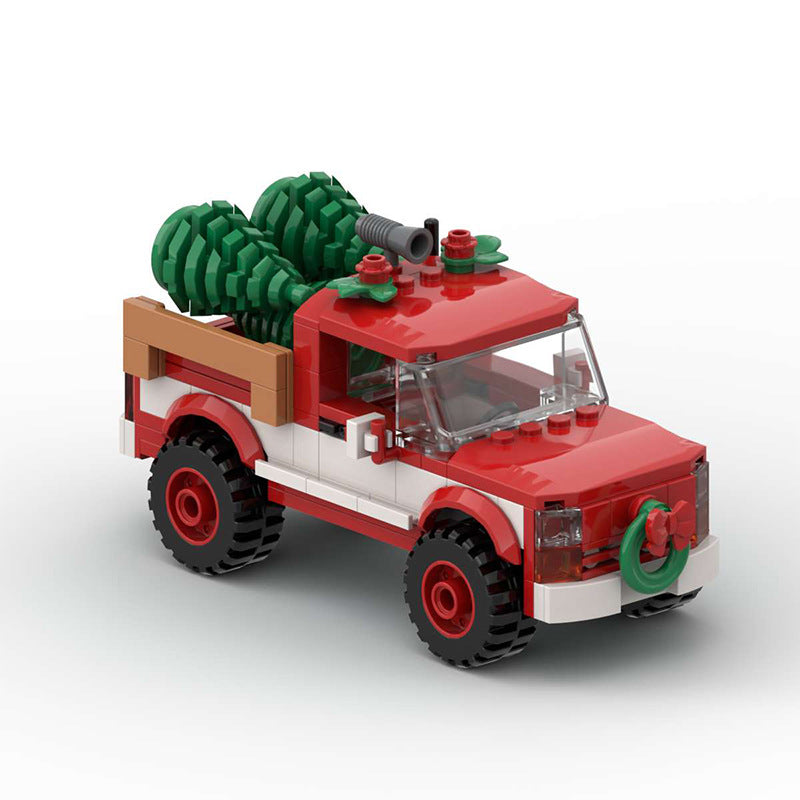 Brick MOC Santa's Christmas Pickup Truck - Brick Car Merchant