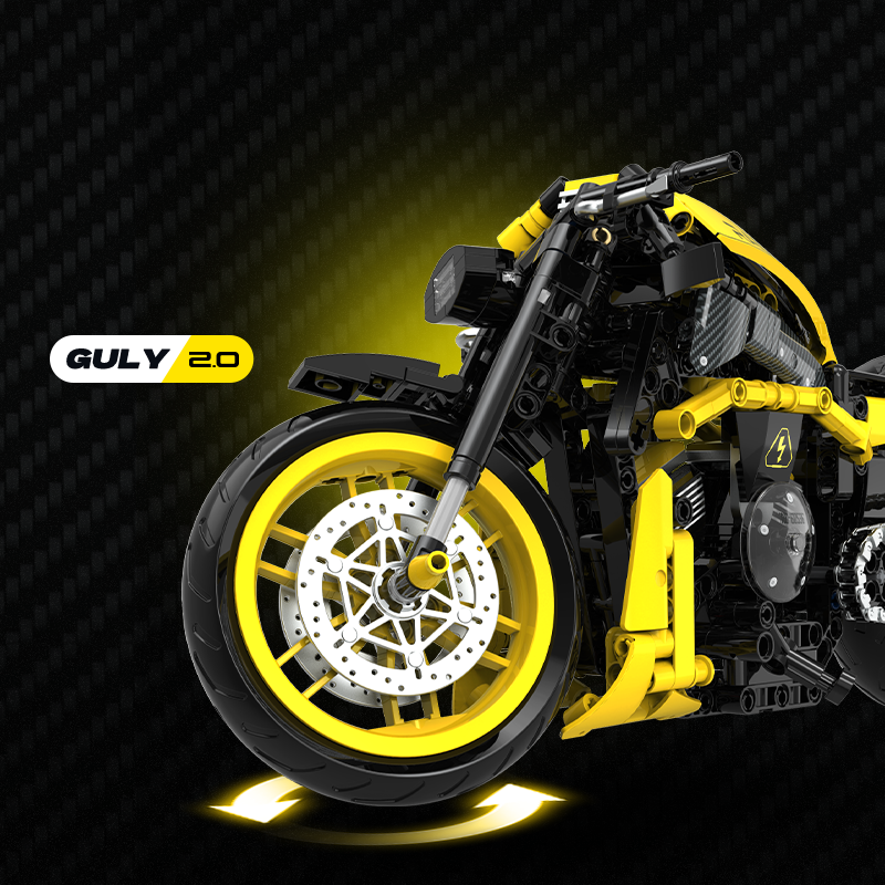 Harley-Davidson V-Rod Yellow Custom 1:8 building set - image 4